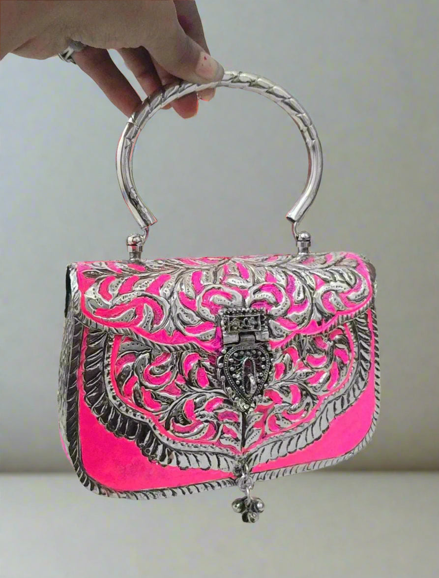 German Silver Handmade Hand Bag/Evening Bags/Purse